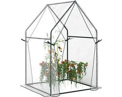 Outsunny Kas - Staal - 90x90x145cm - Transparant