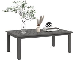 Outsunny-Koffietafel-Aluminium-100x60x37cm-Bruin