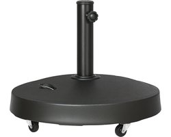 Outsunny-Kunstharz, Stahl-Schwarz-Ø53 x 41H cm-Sonnenschirmständer