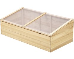 Outsunny - Kweekkas - voor balkon - 100L x 50B x 35/26H cm - Bruin