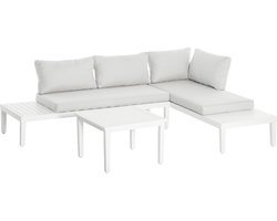 Outsunny - Loungeset - Aluminium - Polyester - Beige