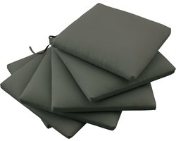 Outsunny Outdoor Zitkussenset - Polyester - 42x42x3cm - Grijs
