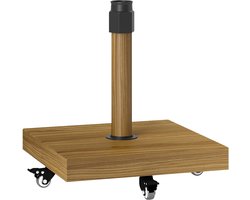 Outsunny - Parasolvoet - Beton - Metaal - met Wielen