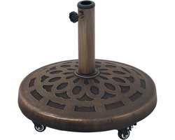 Outsunny parasolvoet - met wielen - stabiel - brons