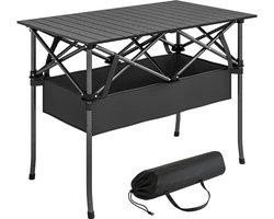 Outsunny Picknicktafel-Aluminium-93L x 55B x 68H cm-Zwart