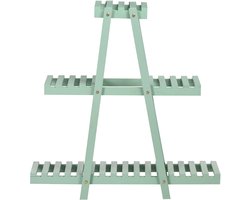 Outsunny plantenstandaard - 3 niveaus - dennenhout - groen