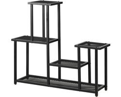 Outsunny plantenstandaard - met 4 niveaus - ijzer - zwart