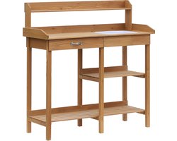 Outsunny Plantentafel met kuip tuiniertafel bloementafel, vurenhout els 845-170