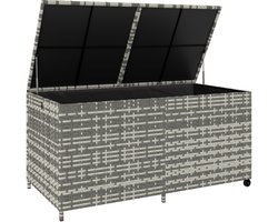 Outsunny Rattan Opbergdoos - Geweven hars, staal - 150 x 75 x 74 cm - Grijs