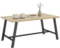 Outsunny Salontafel-Metaal, Staal-100B x 55D x 45H cm-Bruin