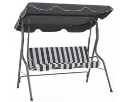 Outsunny schommelbank - Metaal - 170x110x153cm - Grijs