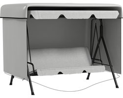 Outsunny schommelbankhoes - met trekkord - 215x155x150 cm - grijs