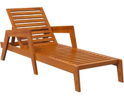 Outsunny Sonneliege Kiefernholz Orange