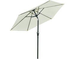 Outsunny Terrasparasol - Metaal - 230x230x216cm - Crème