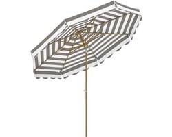 Outsunny Terrasparasol - Polyester - 268x268x237cm - Lichtgrijs