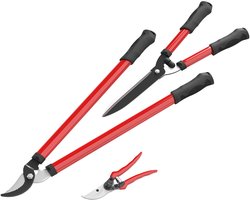 Outsunny Tuin Gereedschapsset Metaal, Kunststof 65L x 20B x 2,4H cm Rood