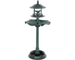 Outsunny-Tuin Vogelbad-Polypropyleen-50x50x113cm-Groen
