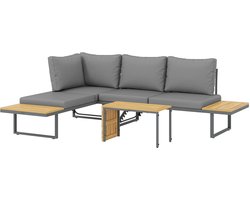 Outsunny-Tuinbank-Acaciahout-175x65x70cm-Grijs