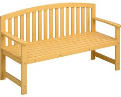 Outsunny Tuinbank-Dennenhout-143L x 51B x 85H cm-Oranje