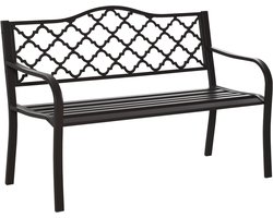 Outsunny tuinbank - Metaal - 128x60x89cm - Bruin