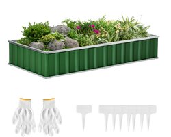 Outsunny-Tuinbed-Gegalvaniseerd staal-174x90x30cm-Groente