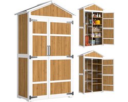 Outsunny Tuinberging - Vurenhout - 105 x 55 x 179 cm - Natuurlijke houtafwerking