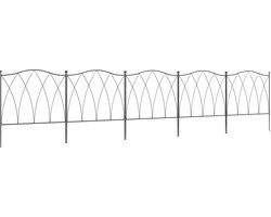 Outsunny tuinhek - Metaal - 305x62cm - Zwart