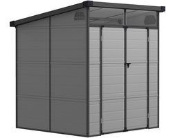 Outsunny tuinhuis - staal - kunststof - aluminium - lichtgrijs