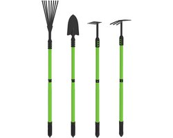Outsunny Tuiniergereedschapset Metaal, Kunststof 78-103L x 12B x 6H cm Groen