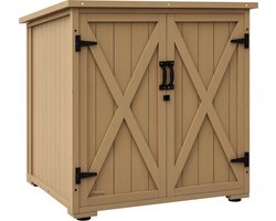 Outsunny - Tuinkast - Afsluitbaar - 77,5L x 88B x 90H cm - Bruin