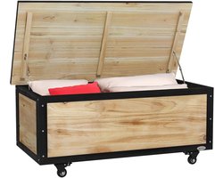 Outsunny - Tuinkast - Dennenhout - 100L x 50B x 43H cm - Bruin