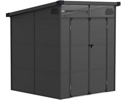 Outsunny Tuinopbergschuur Kunststof, Aluminium 191L x 190B x 215H cm Donkergrijs