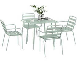 Outsunny - Tuinset - Staal - Groen - 5-delig
