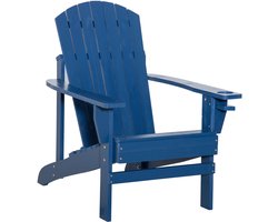 Outsunny - Tuinstoel - verstelbare rugleuning - weerbestendig - Blauw