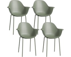 Outsunny tuinstoelen - staal - kunststof - 59L x 55B x 84H cm - groen