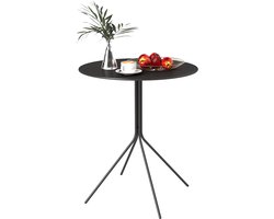 Outsunny - Tuintafel - Ø60 x 71H cm - Staal - Zwart