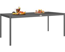 Outsunny tuintafel - Staal - 186x90x74cm - Donkergrijs