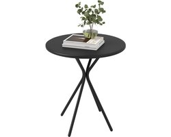 Outsunny tuintafel - staal - metaal - zwart - Ø60 x 70H cm