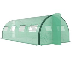 Outsunny-Tunnel Green House-600x300x200cm-PE-Vert