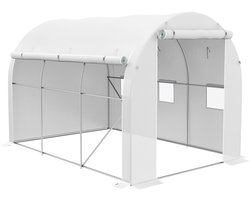 Outsunny-Tunnelkas-296x196x200cm-Polyethyleen-Wit