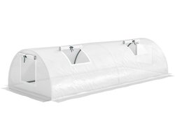 Outsunny - Tunnelkas - Kunststof - 200L x 80B x 45H cm - Wit