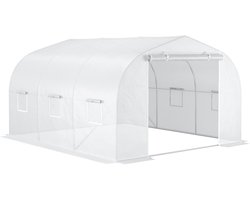 Outsunny-Tunnelkas-Plastic-350x300x200cm-Wit