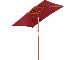 Outsunny Zonnescherm tuinscherm knikbaar bescherming tegen de zon 3-delig hout+polyester KP-D0GQ-5MQW