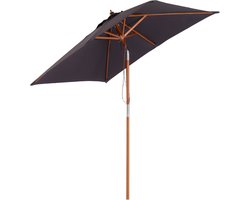 Outsunny Zonnescherm tuinscherm knikbaar bescherming tegen de zon 3-delig hout+polyester KP-D0GQ-5MQW