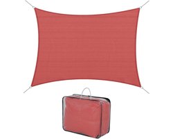 Outsunny Zonneschermdoek - Kunststof - 400x600x1cm - Rood