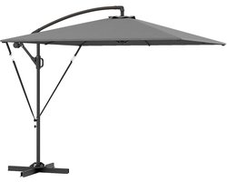 Outsunny - Zweefparasol - 360° Draaibaar - Polyester - Grijs