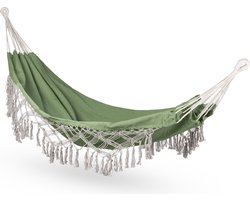 Outtec® Hangmat XXL - 200x150 cm, tot 200kg - Boho Katoenen Hangmat voor Buiten, Tuin, Balkon - voor Kinderen en Volwassenen