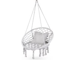 Outtec® Hangstoel XXL met Kussen - tot 150 kg - Binnen & Buiten - Hangmand, Schommel voor Tuin, Terras, Balkon - Boho