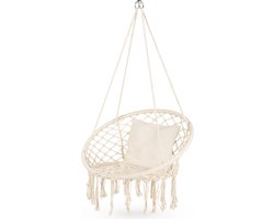 Outtec® Hangstoel XXL met Kussen - tot 150 kg - Binnen & Buiten - Hangmand, Schommel voor Tuin, Terras, Balkon - Boho