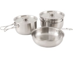 Outwell Inox Super M Pannenset Zilver